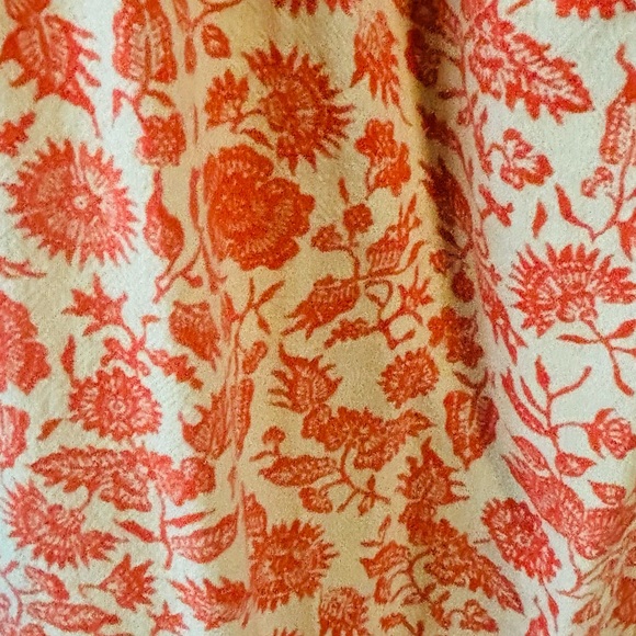 Adorable, midi, sundress, white, and orange floral pattern - Picture 4 of 6